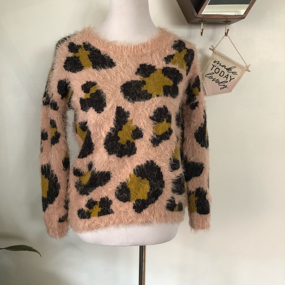 topshop leopard print sweatshirt